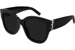 Okulary przeciwsłoneczne Saint Laurent SLM95/F 005 Polarized Kocie oczy Czarne