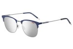 Okulary przeciwsłoneczne HUGO HG1208/S KU0/DC Browline Niebieskie