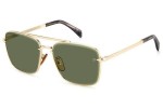 Okulary przeciwsłoneczne David Beckham DB7093/G/S J5G/QT Kwadratowe Złote