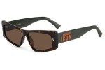 Okulary przeciwsłoneczne Dsquared2 ICON0007/S 086/70 Kocie oczy Havana