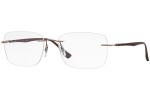 Okulary korekcyjne Ray-Ban RX8725 1131 Kwadratowe Brązowe