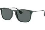 Okulary przeciwsłoneczne Ray-Ban Chris RB4187 666381 Polarized Kwadratowe Zielone