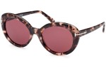 Okulary przeciwsłoneczne Tom Ford FT1009 55Y Owalne Havana