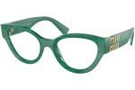 Okulary korekcyjne Miu Miu MU01VV 15H1O1 Owalne Zielone