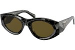 Okulary przeciwsłoneczne Prada PR20ZS 19D01T Owalne Czarne
