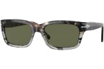 Okulary przeciwsłoneczne Persol PO3301S 115958 Polarized Kwadratowe Havana