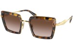 Okulary przeciwsłoneczne Prada PR55ZS VAU6S1 Kwadratowe Havana