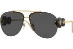Okulary przeciwsłoneczne Versace Double Medusa Aviator VE2250 100287 Pilotki (Aviator) Złote