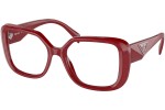 Okulary korekcyjne Prada PR10ZV 15D1O1 Kwadratowe Czerwone