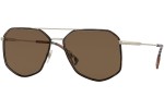 Okulary przeciwsłoneczne Burberry Ozwald BE3139 110973 Pilotki (Aviator) Złote