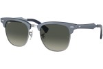 Okulary przeciwsłoneczne Ray-Ban Clubmaster Aluminum RB3507 924871 Browline Niebieskie