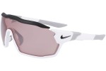 Okulary przeciwsłoneczne Nike Show X Rush E DZ7369 100 Pojedyncze | Shield Białe