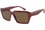 Okulary przeciwsłoneczne Emporio Armani EA4186 507573 Prostokątne Czerwone