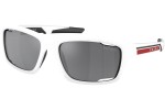 Okulary przeciwsłoneczne Prada Linea Rossa PS04YS AAI07G Prostokątne Białe