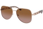 Okulary przeciwsłoneczne Michael Kors Chianti MK1121 110813 Pilotki (Aviator) Złote
