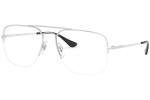 Okulary korekcyjne Ray-Ban The General Gaze RX6441 2501 Pilotki (Aviator) Srebrne