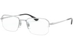 Okulary korekcyjne Ray-Ban RX6449 2501 Prostokątne Srebrne