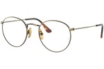 Okulary korekcyjne Ray-Ban Round Titanium Collection RX8247V 1222 Kwadratowe Brązowe