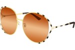 Okulary przeciwsłoneczne Gucci GG0595S 007 Oversize Złote