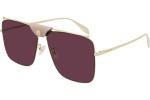 Okulary przeciwsłoneczne Alexander McQueen AM0318S 003 Kwadratowe Złote