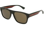 Okulary przeciwsłoneczne Gucci GG0341S 002 Polarized Flat Top Czarne