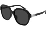 Okulary przeciwsłoneczne Balenciaga BB0184SA 001 Kwadratowe Czarne