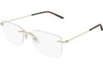 Okulary korekcyjne Gucci GG0399O 002 Prostokątne Złote