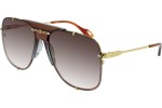 Okulary przeciwsłoneczne Gucci GG0739S 002 Pilotki (Aviator) Złote