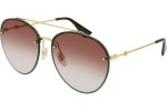 Okulary przeciwsłoneczne Gucci GG0351S 004 Pilotki (Aviator) Zielone