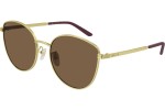 Okulary przeciwsłoneczne Gucci GG0807SA 002 Kocie oczy Złote