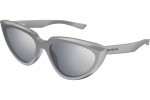 Okulary przeciwsłoneczne Balenciaga BB0182S 004 Kocie oczy Srebrne