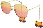 Okulary przeciwsłoneczne Gucci GG1031S 005 Kwadratowe Złote