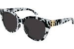 Okulary przeciwsłoneczne Balenciaga BB0103SA 007 Kocie oczy Białe