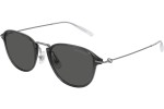 Okulary przeciwsłoneczne Mont Blanc MB0155S 001 Okrągłe Szare
