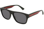 Okulary przeciwsłoneczne Gucci GG0341S 001 Flat Top Czarne