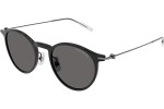 Okulary przeciwsłoneczne Mont Blanc MB0097S 005 Okrągłe Czarne