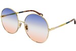 Okulary przeciwsłoneczne Chloe CH0112S 003 Okrągłe Złote