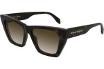 Okulary przeciwsłoneczne Alexander McQueen AM0299S 002 Kocie oczy Havana