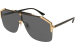 Okulary przeciwsłoneczne Gucci GG0291S 001 Pojedyncze | Shield Złote