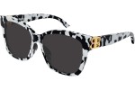 Okulary przeciwsłoneczne Balenciaga BB0102SA 007 Kwadratowe Białe