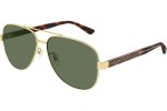 Okulary przeciwsłoneczne Gucci GG0528S 009 Pilotki (Aviator) Złote