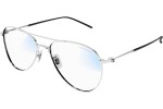Okulary przeciwsłoneczne Mont Blanc MB0128S 009 blue-light [non-prescription] Pilotki (Aviator) Srebrne