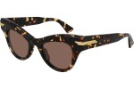 Okulary przeciwsłoneczne Bottega Veneta BV1004S 007 Kocie oczy Havana