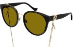 Okulary przeciwsłoneczne Gucci GG1027SK 003 Okrągłe Czarne