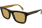 Okulary przeciwsłoneczne Alexander McQueen AM0301S 004 Kwadratowe Havana