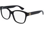 Okulary korekcyjne Gucci GG0038ON 001 Kwadratowe Czarne