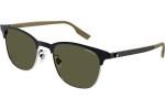 Okulary przeciwsłoneczne Mont Blanc MB0183S 004 Kwadratowe Czarne