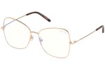Okulary korekcyjne Tom Ford FT5571-B 028 Kocie oczy Złote