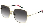 Okulary przeciwsłoneczne Gucci GG1195SK 001 Oversize Złote