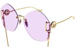 Okulary przeciwsłoneczne Gucci GG1203S 001 Oversize Złote